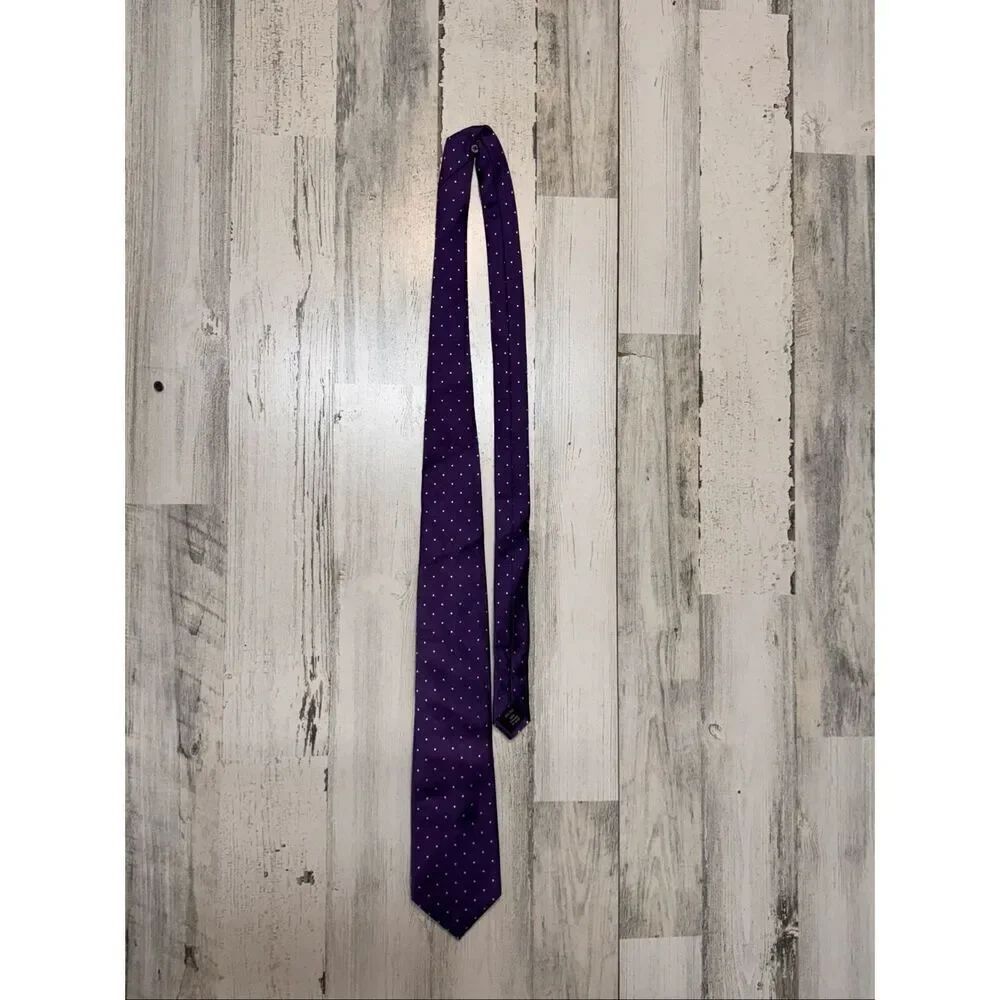 Jos. A. Bank Executive Collection tie in purple with small white polka dots